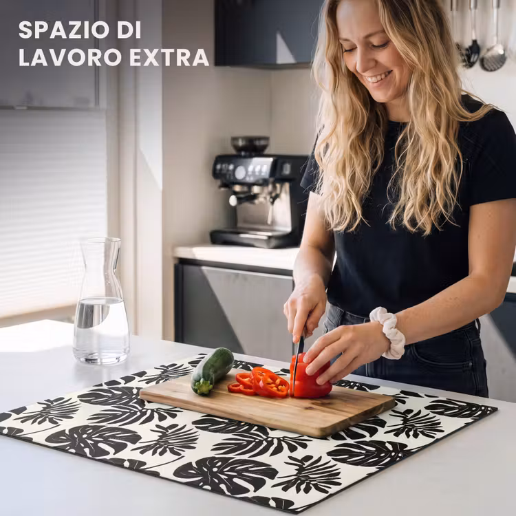 Protezione piano induzione - Moderno - Monstera - Nero — 5
