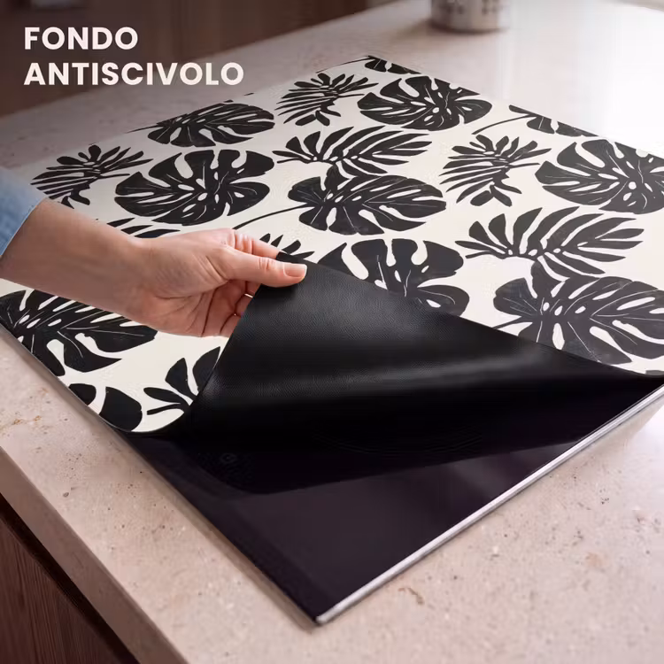 Protezione piano induzione - Moderno - Monstera - Nero — 6