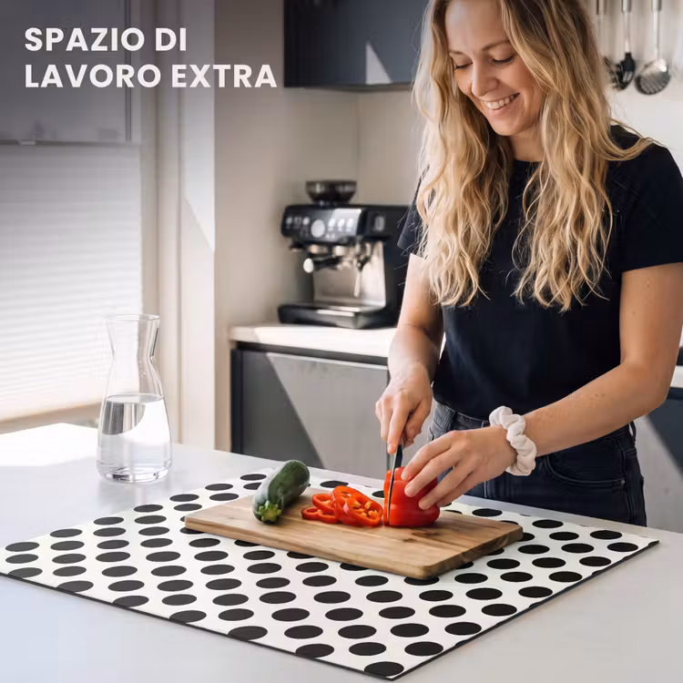 Protezione piano induzione - Classico - Pois - Nero — 5