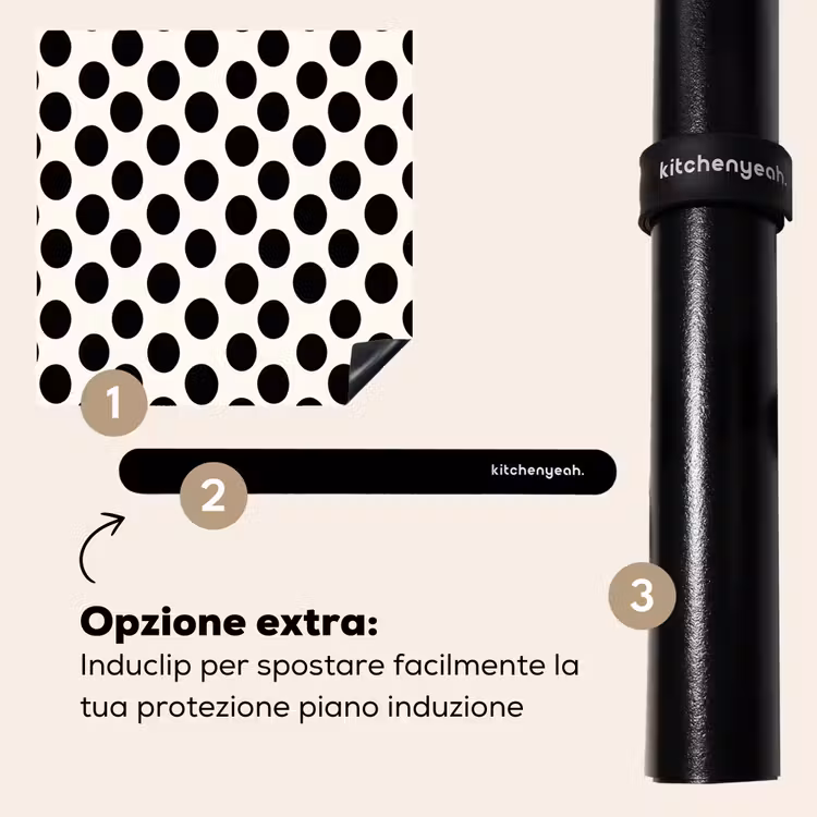 Protezione piano induzione - Classico - Pois - Nero — 8