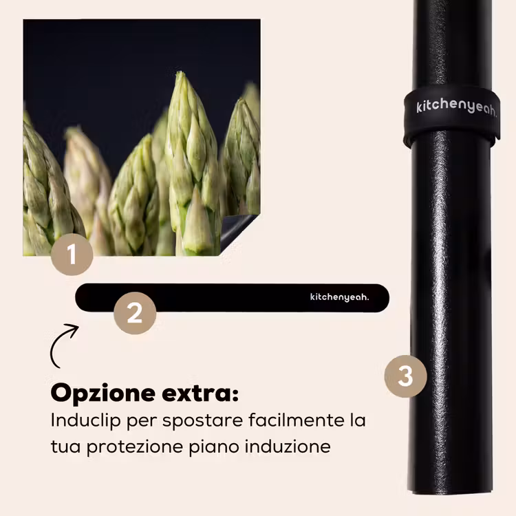 Protezione piano induzione - Asparagi - Verde - Nero — 8