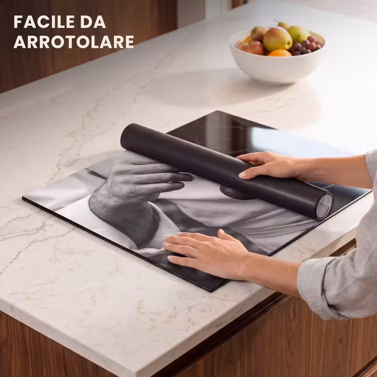 Protezione piano induzione - Pomodori - Chef - Nero - Bianco — 7