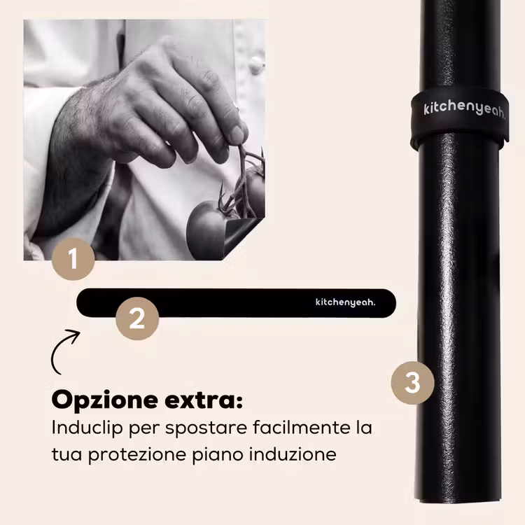 Protezione piano induzione - Pomodori - Chef - Nero - Bianco — 8