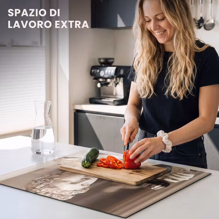 Protezione piano induzione - Classico - Marmo - Vino — 5