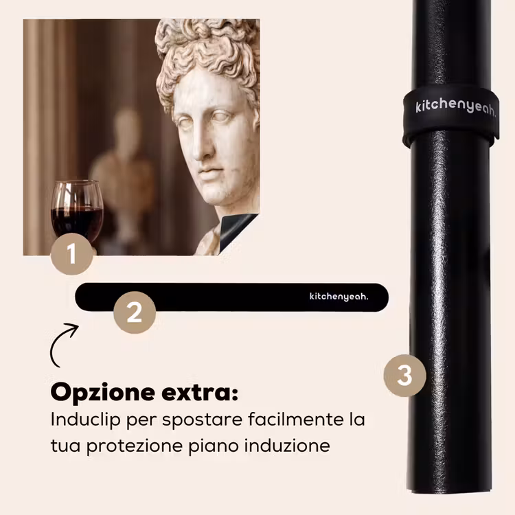 Protezione piano induzione - Classico - Marmo - Vino — 8