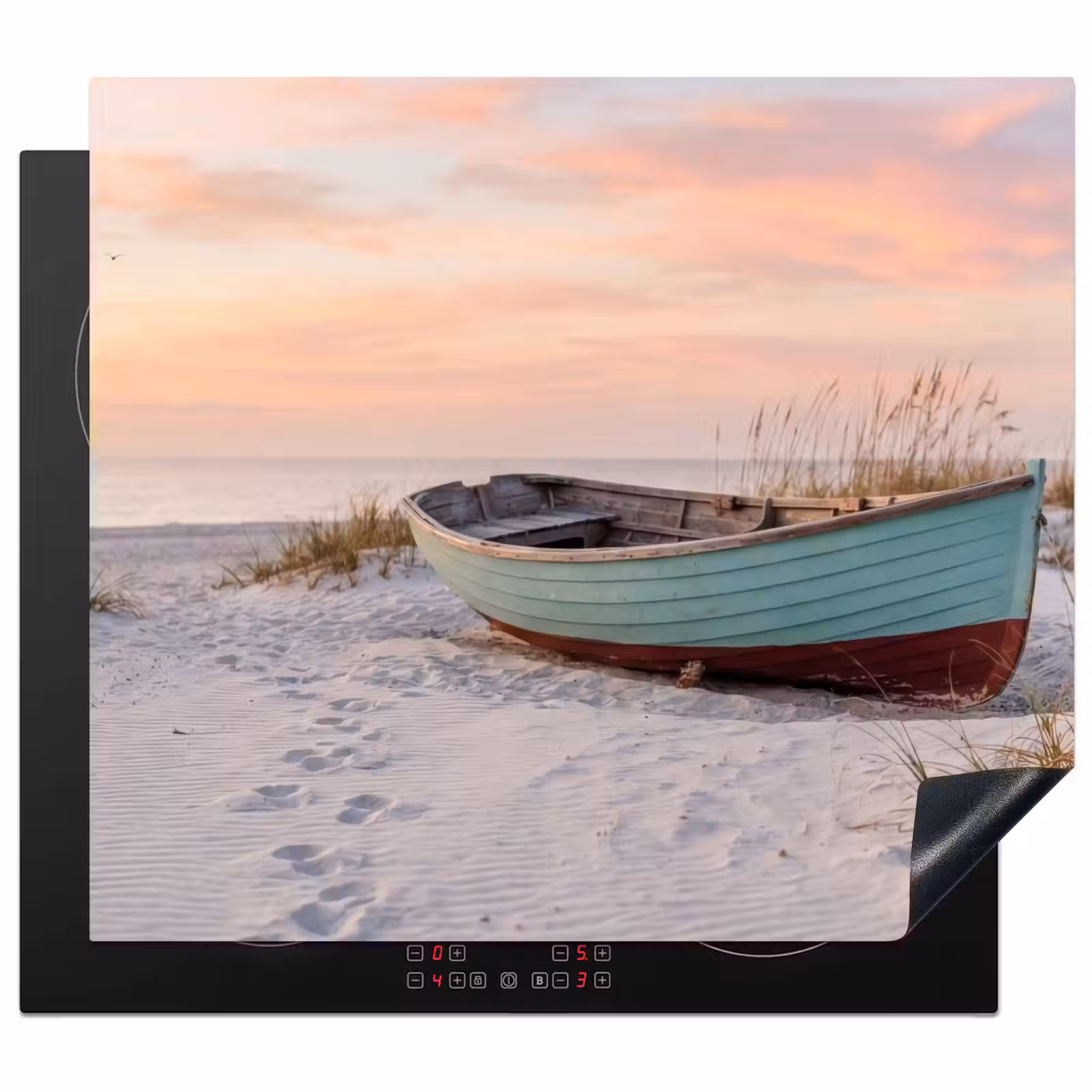 Protezione piano induzione - Rustico - Barca a remi - Spiaggia di sabbia — 1