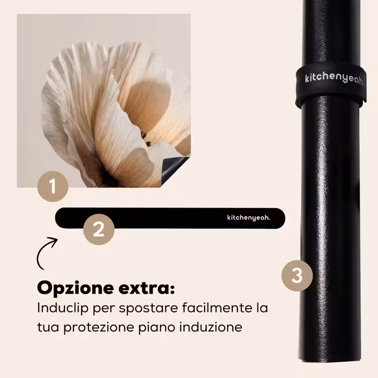 Protezione piano induzione - Fiore - Beige - Crema — 8
