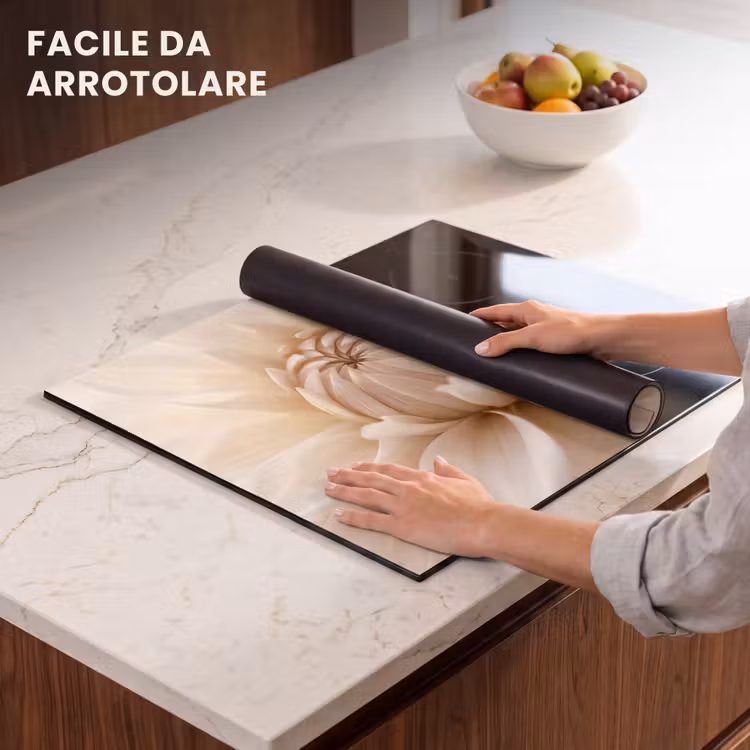 Protezione piano induzione - Fiore - Dalia - Bianco — 7