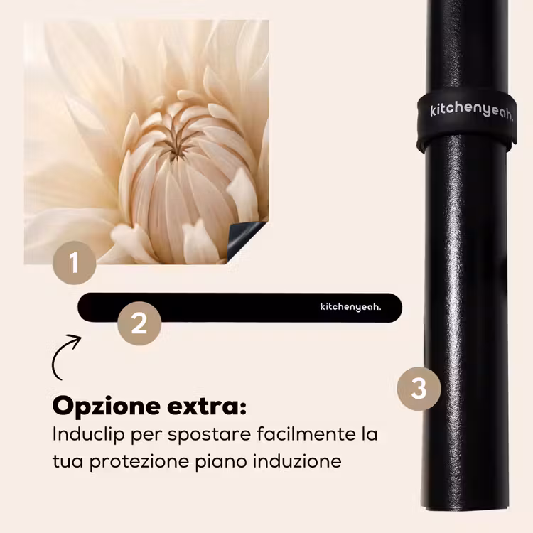 Protezione piano induzione - Fiore - Dalia - Bianco — 8