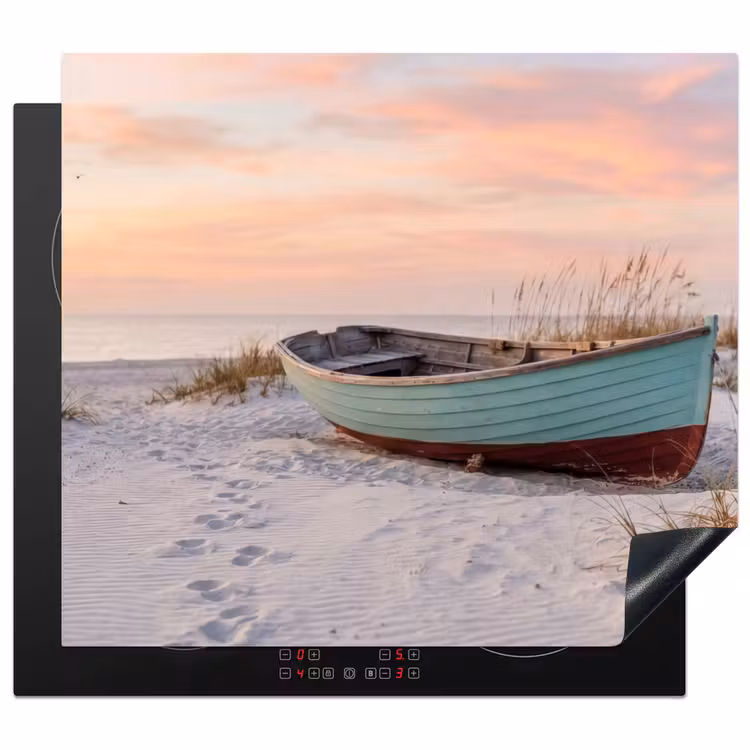 Protezione piano induzione - Rustico - Barca a remi - Spiaggia di sabbia — 1