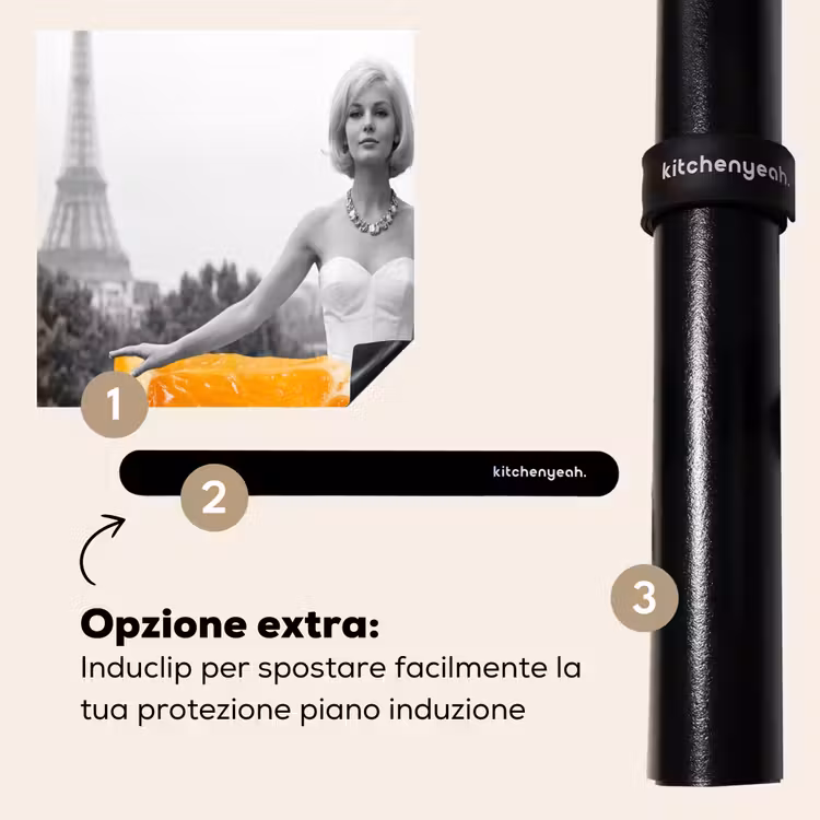 Protezione piano induzione - Arancione - Torre Eiffel - Donna — 8