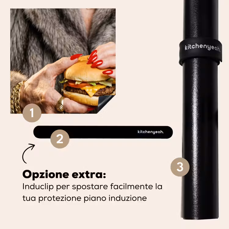 Protezione piano induzione - Donna - Hamburger - Pelliccia — 8