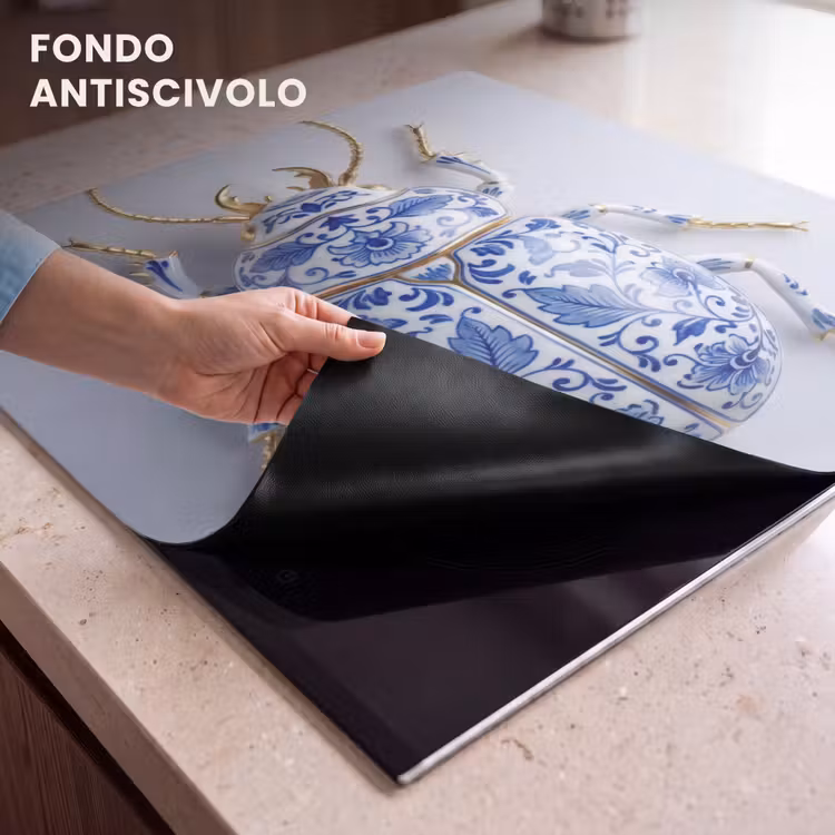Protezione piano induzione - Maggiolino - Delfts - Blu - Oro — 6