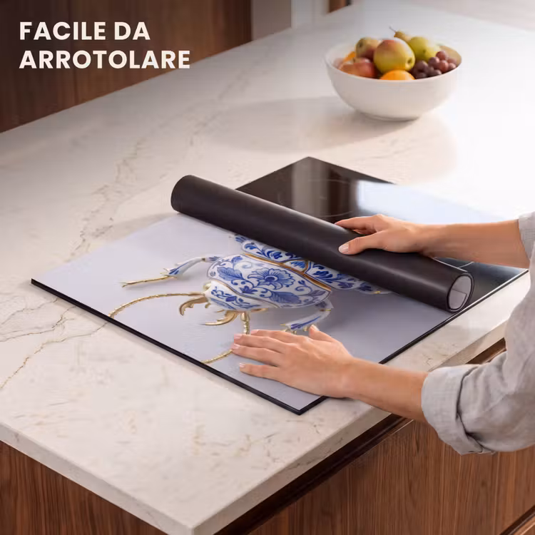 Protezione piano induzione - Maggiolino - Delfts - Blu - Oro — 7