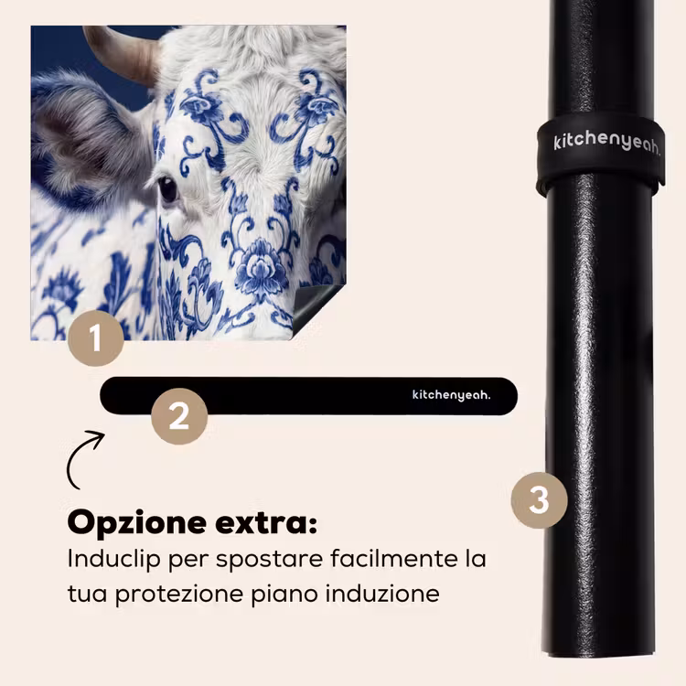 Protezione piano induzione - Mucca - Delfts - Blu - Artistico — 8