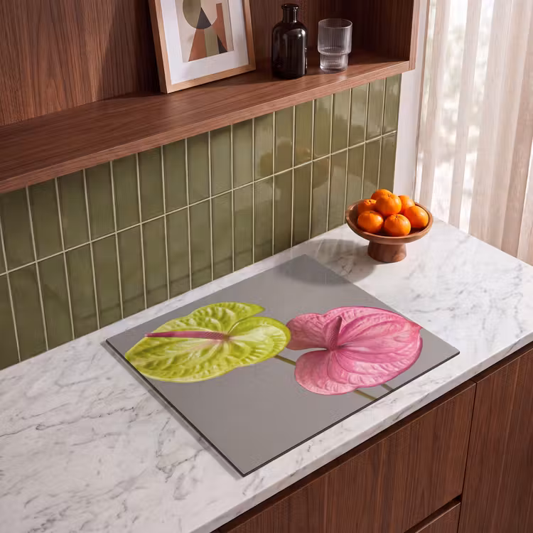 Protezione piano induzione - Piante - Anthurium - Verde - Rosa — 4