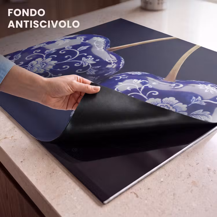 Protezione piano induzione - Porcellana - Ciliegia - Delft - Blu — 6