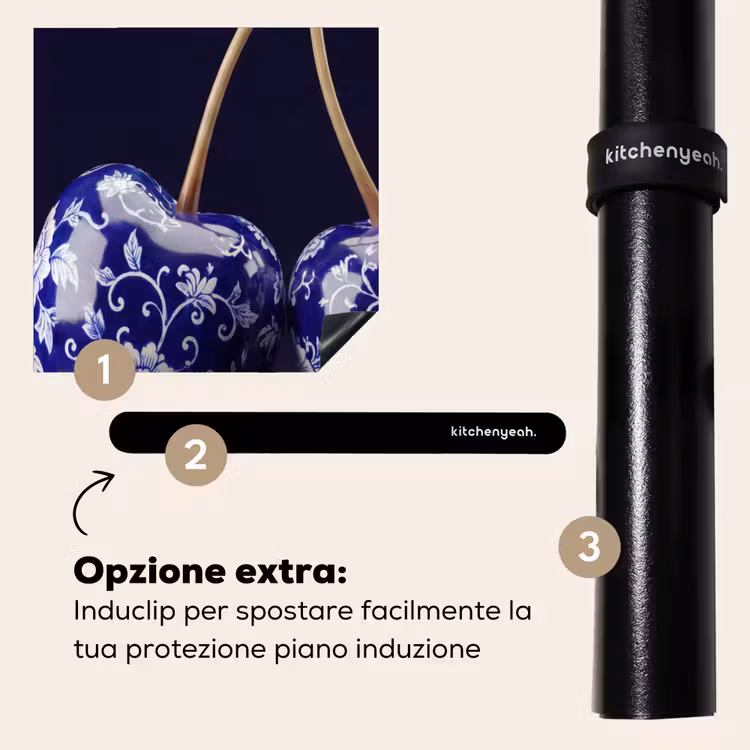 Protezione piano induzione - Porcellana - Ciliegia - Delft - Blu — 8