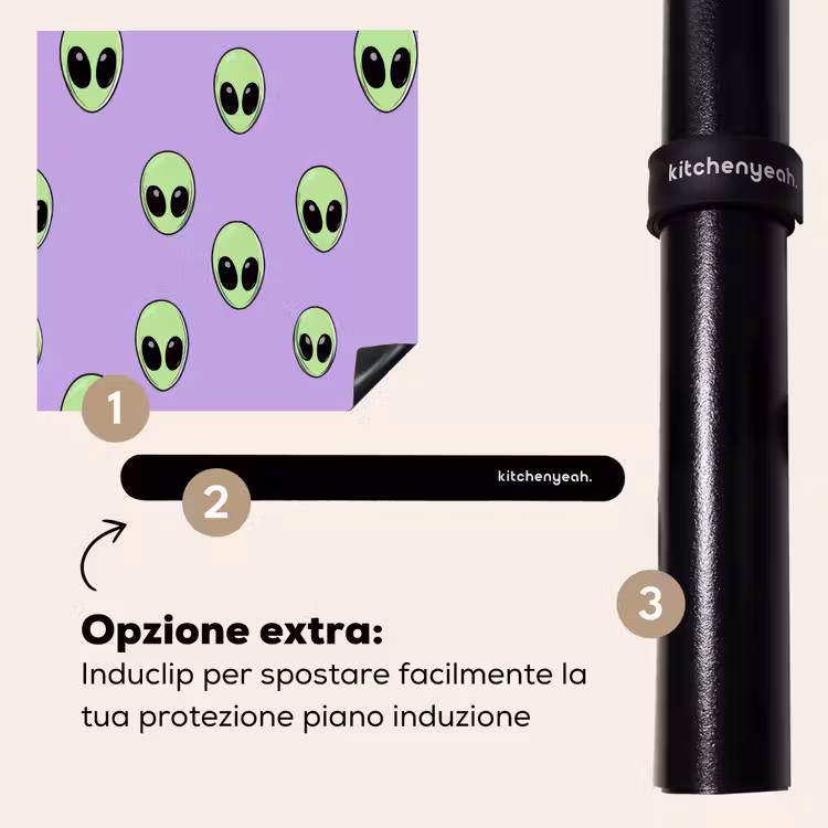 Protezione piano induzione - Alieno - Retro - Lilla — 8