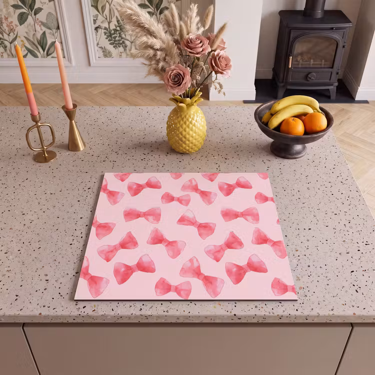 Protezione piano induzione - Fiocchi - Acquerello - Rosa — 3