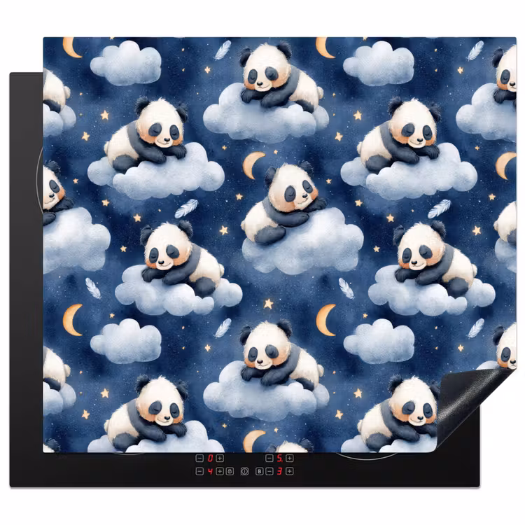 Protezione piano induzione - Pandas - Dormire - Blu — 1
