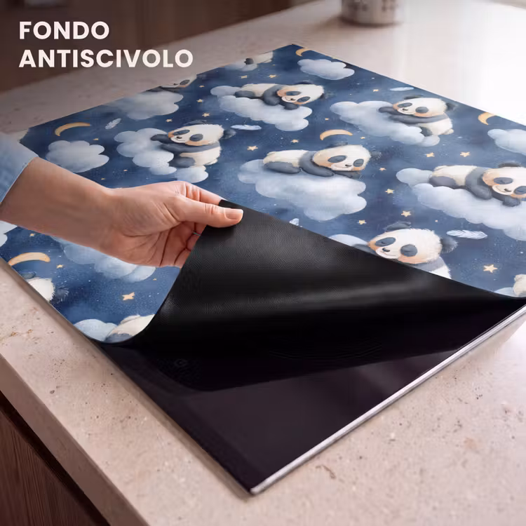 Protezione piano induzione - Pandas - Dormire - Blu — 6