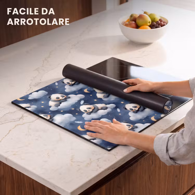Protezione piano induzione - Pandas - Dormire - Blu — 7
