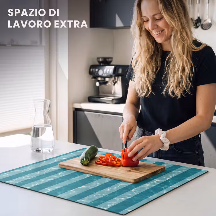 Protezione piano induzione - Piscina - Strisce - Verde — 5