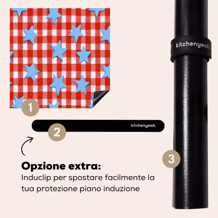 Protezione piano induzione - Plaid - Stelle - Rosso — 8