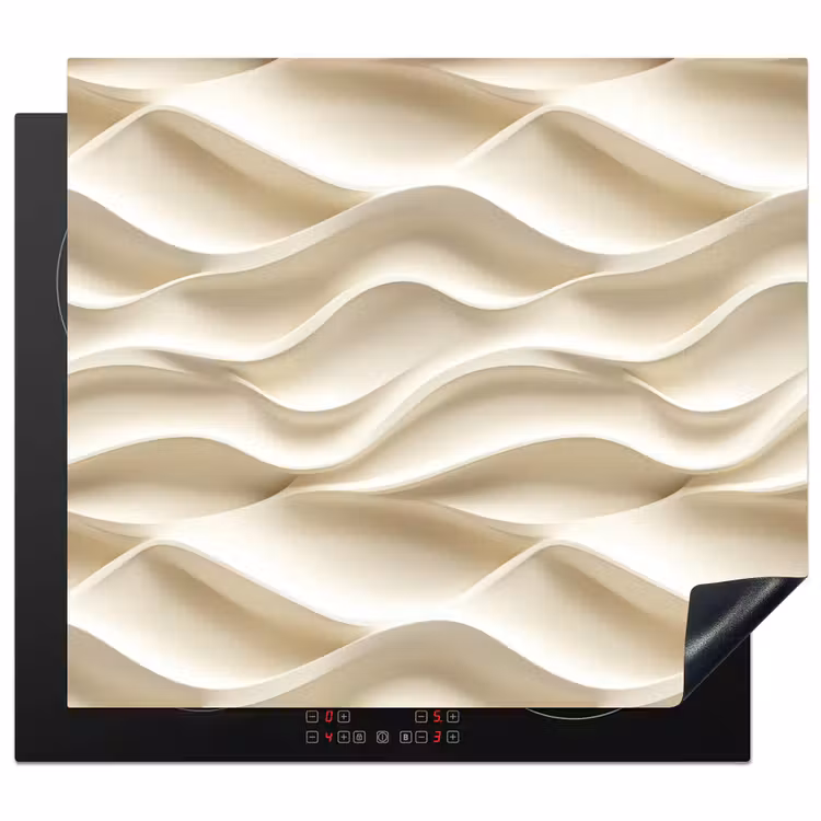 Protezione piano induzione - Linee - Ondulate - Crema — 1
