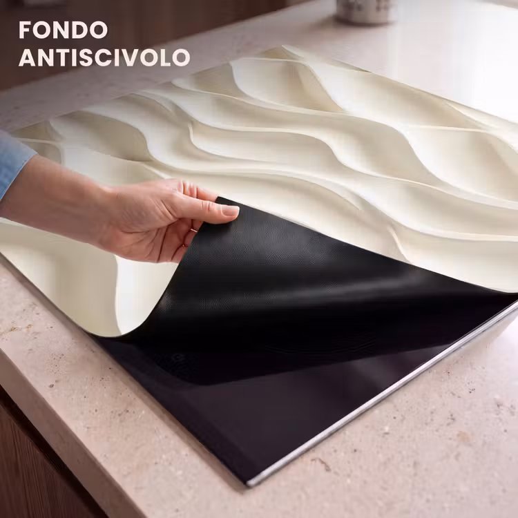 Protezione piano induzione - Linee - Ondulate - Crema — 6