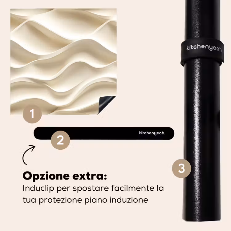 Protezione piano induzione - Linee - Ondulate - Crema — 8