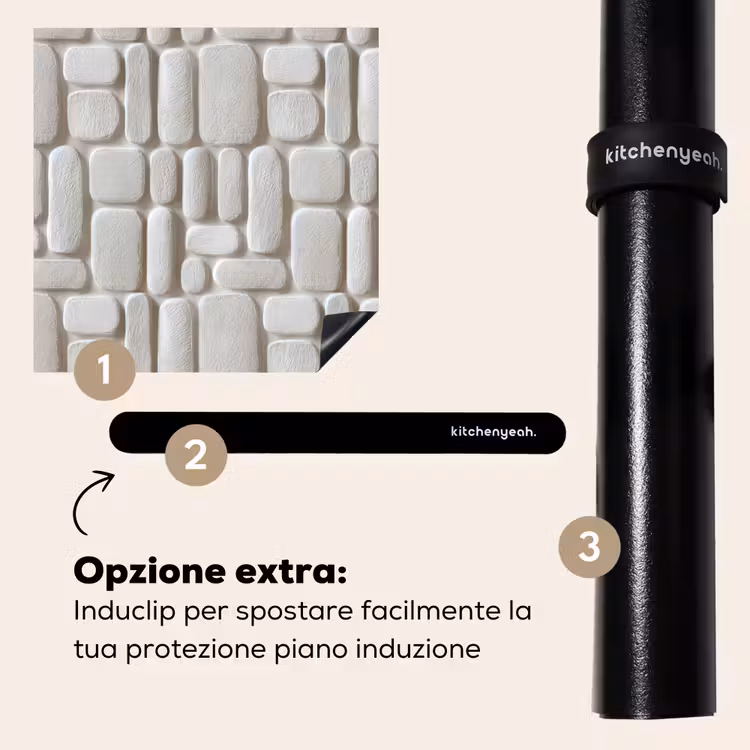 Protezione piano induzione - Rilievo - Struttura - Bianco — 8