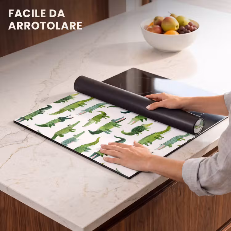 Protezione piano induzione - coccodrillo - Giocoso - Verde — 7