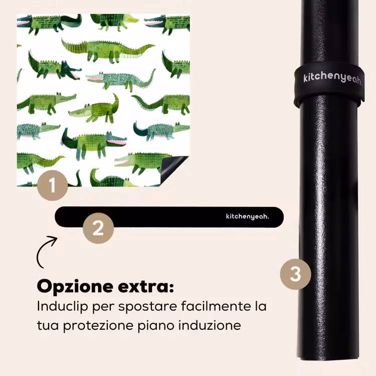 Protezione piano induzione - coccodrillo - Giocoso - Verde — 8