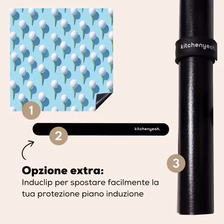 Protezione piano induzione - Golf - Palline - Blu — 8