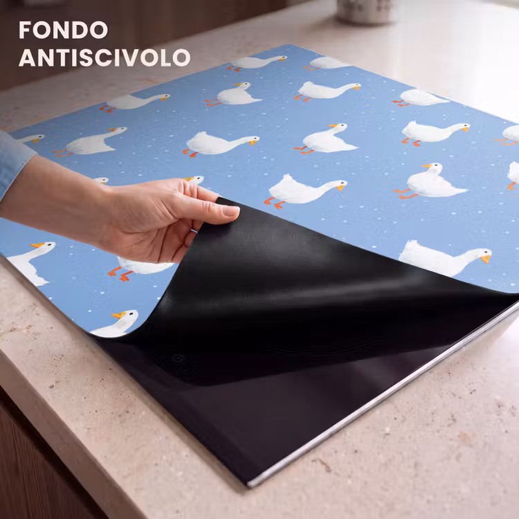 Protezione piano induzione - Oche - Eleganti - Blu — 6