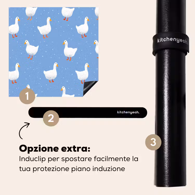 Protezione piano induzione - Oche - Eleganti - Blu — 8
