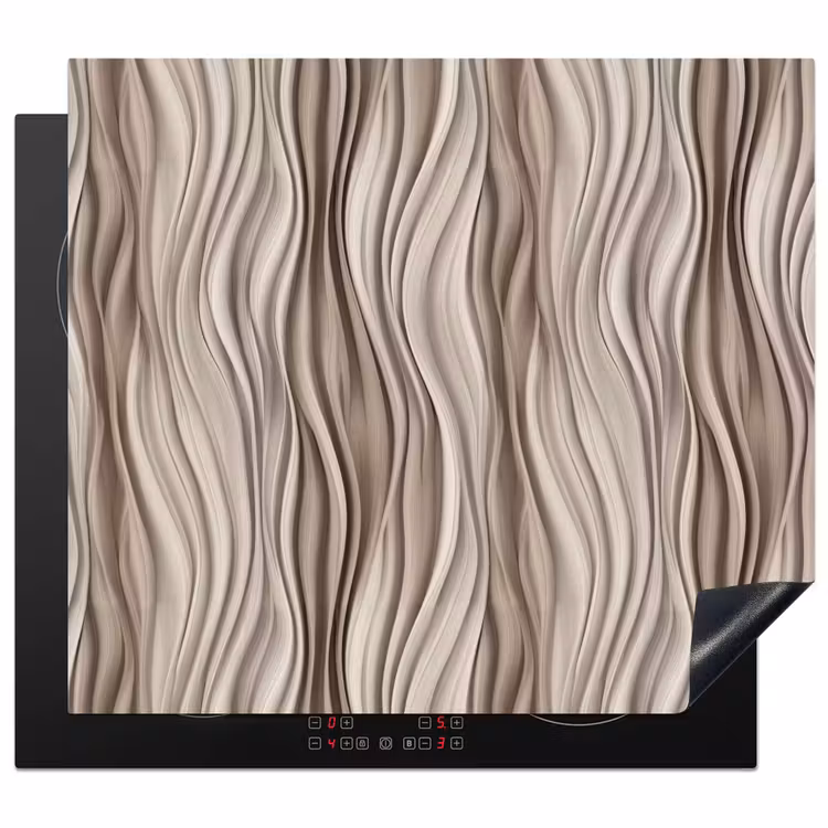 Protezione piano induzione - Onde - 3D - Crema — 1
