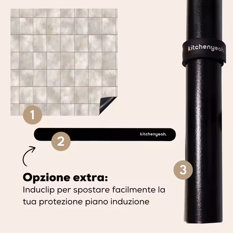 Protezione piano induzione - Piastrelle - Naturale - Grigio — 8