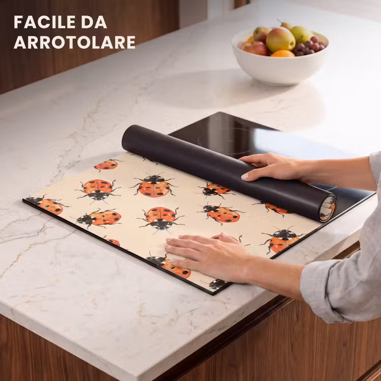 Protezione piano induzione - Coccinelle - Motivo - Rosso — 7
