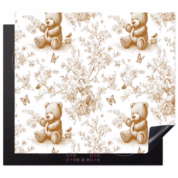 Protezione piano induzione - Orso - Senza tempo - Marrone — 1