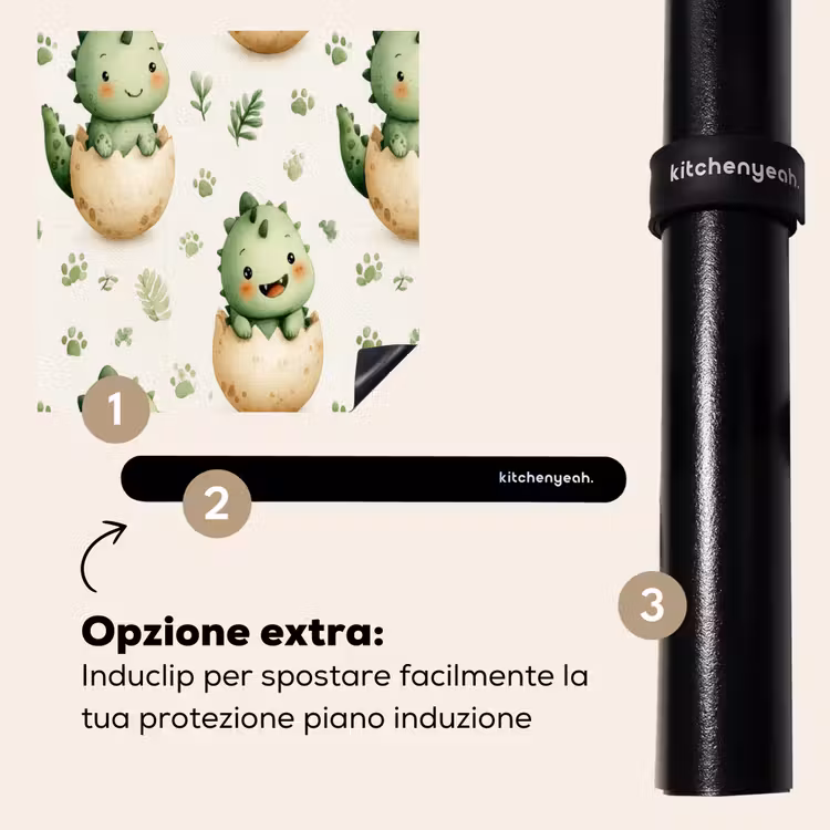 Protezione piano induzione - Dino - Uova - Verde — 8