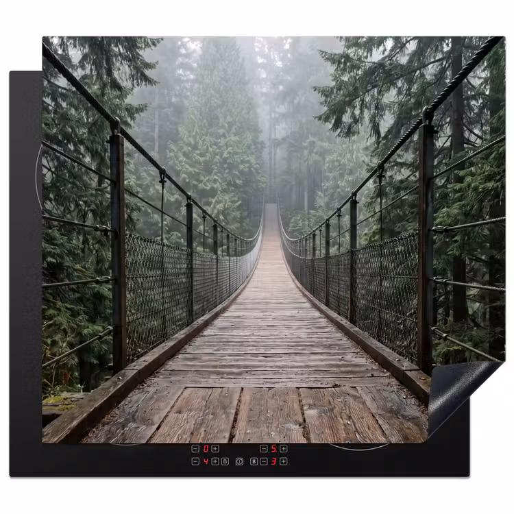 Protezione piano induzione - Ponte - Foresta - Nebbia - Natura — 1