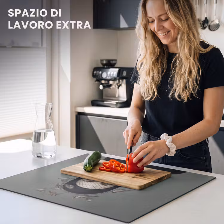 Protezione piano induzione - Ritratto - Uccelli - Nero — 5