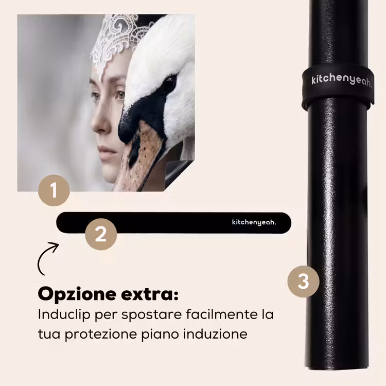 Protezione piano induzione - Donna - Cigno - Bianco — 8
