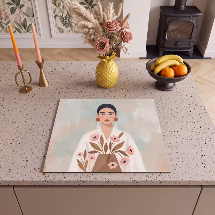 Protezione piano induzione - Donna - Kimono - Pastello — 3