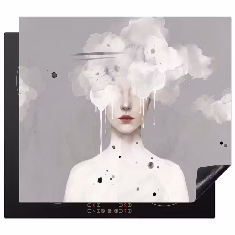 Protezione piano induzione - Donna - Nuvola - Grigio — 1