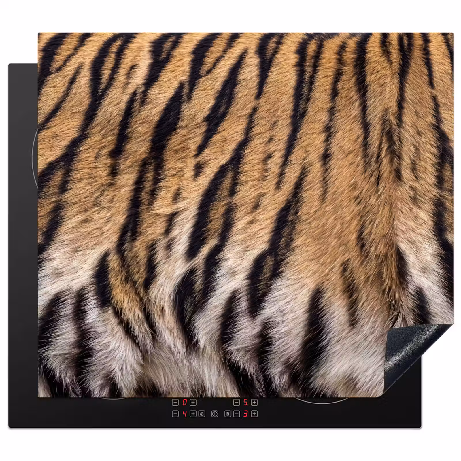 Protezione piano induzione - Pelliccia di tigre - Classica - Nero — 1