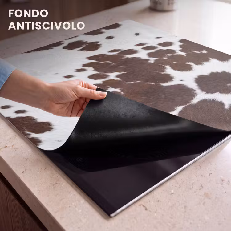 Protezione piano induzione - Pelle bovina - Classica - Marrone — 6